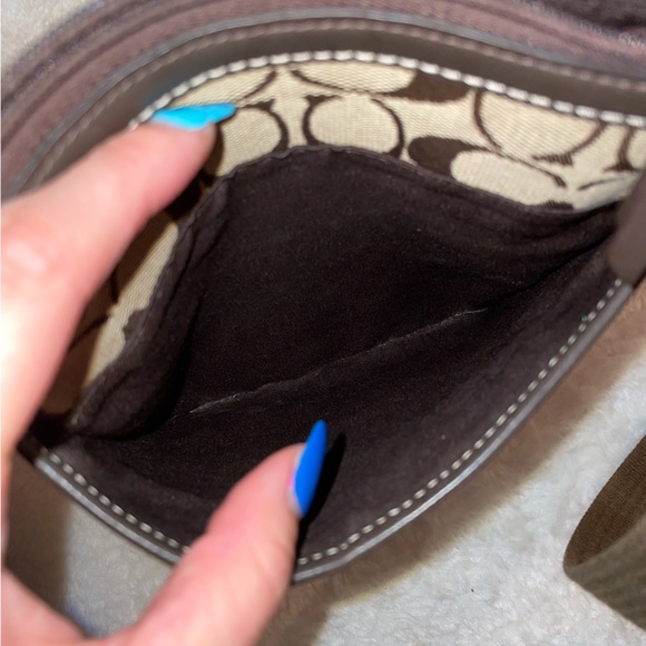 Monogram Pattern Coach Crossbody Saddle Bag - Picture 4 of 5